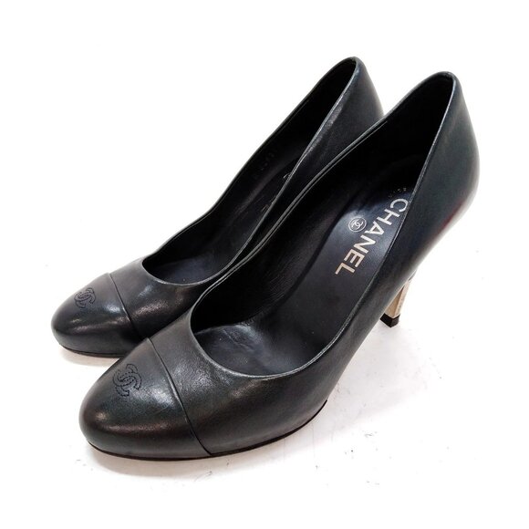 Chanel Pumps Women Black Leather (calf) 1396066 - Picture 1 of 9